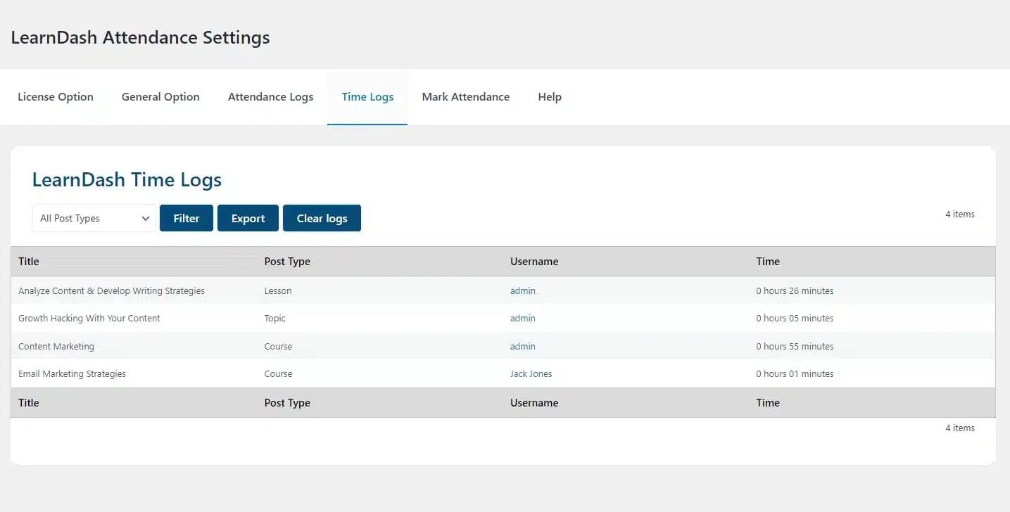 wpinnovators product attendance management for learndash time logs image wpinnovators product attendance management for learndash time logs image