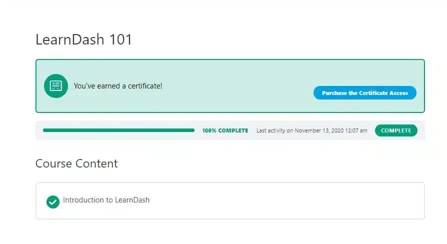 wpinnovators product paid access to quiz and certificate for learndash purchase the certificate access button on the frontend image wpinnovators product paid access to quiz and certificate for learndash purchase the certificate access button on the frontend image