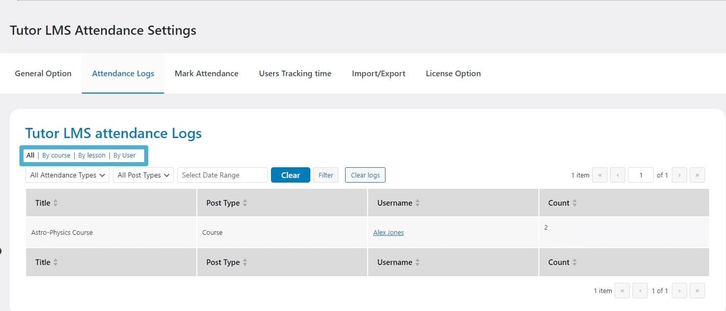 wpinnovators product attendance management for tutorlms attendance logs navigation tabs image wpinnovators product attendance management for tutorlms attendance logs navigation tabs image