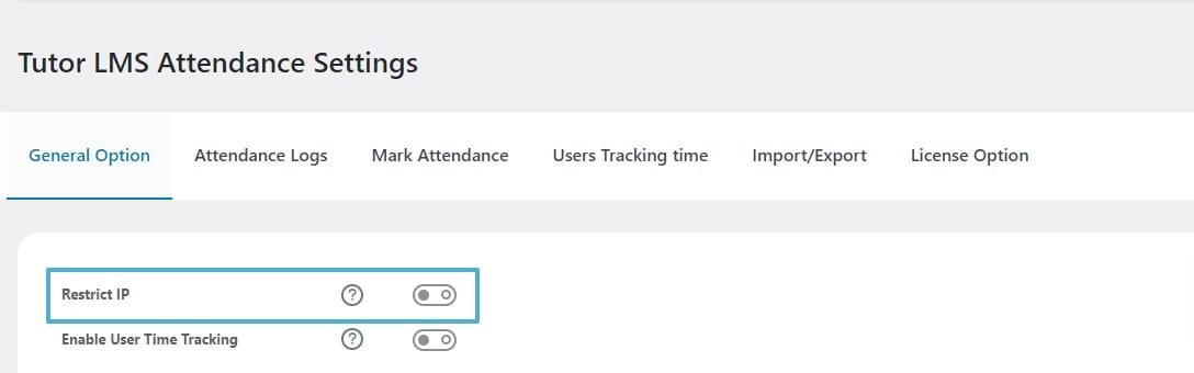 wpinnovators product attendance management for tutorlms general option restrict ip image wpinnovators product attendance management for tutorlms general option restrict ip image