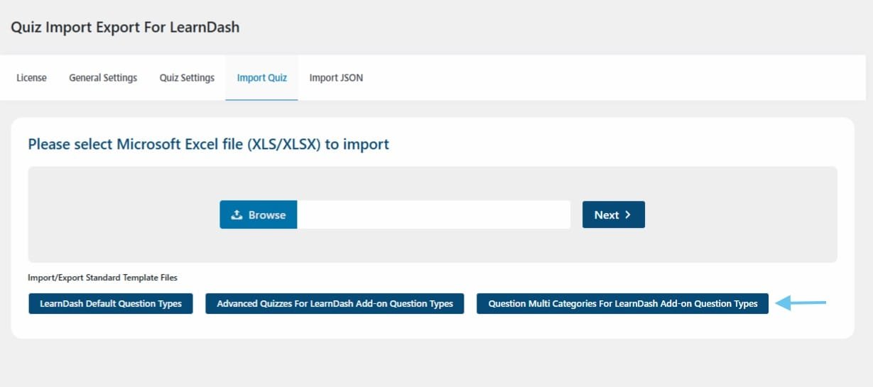 wpinnovators product quiz import export for learndash multi question categories support image wpinnovators product quiz import export for learndash multi question categories support image