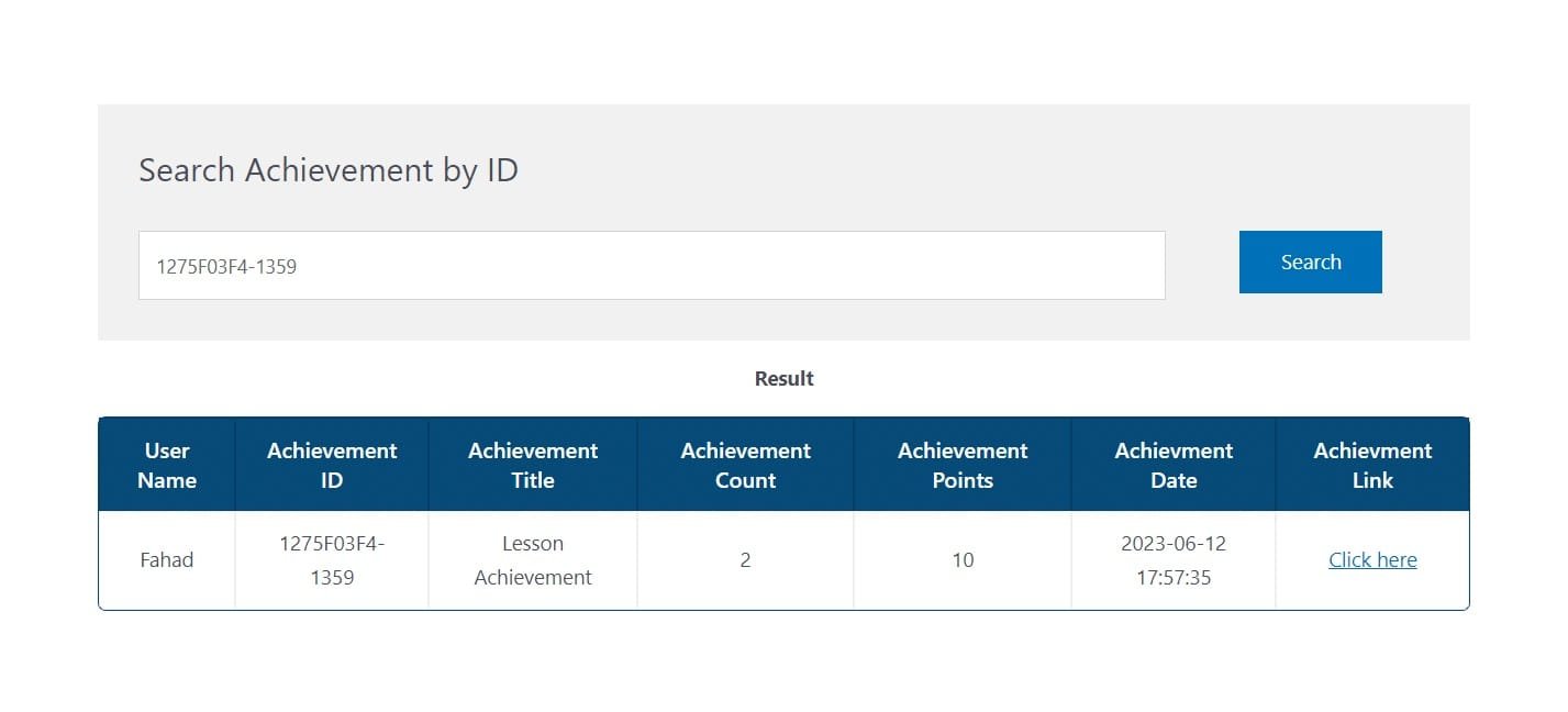 wpinnovators product achievements verify and share for learndash search achievement by id image wpinnovators product achievements verify and share for learndash search achievement by id image