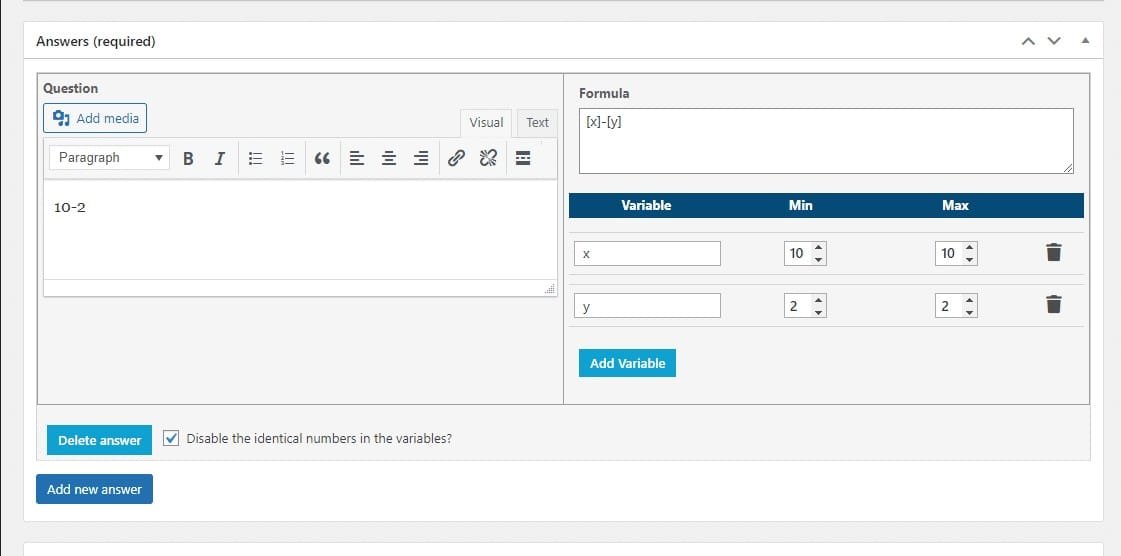 wpinnovators product advanced quizzes for learndash calculation formula subtraction settings image wpinnovators product advanced quizzes for learndash calculation formula subtraction settings image