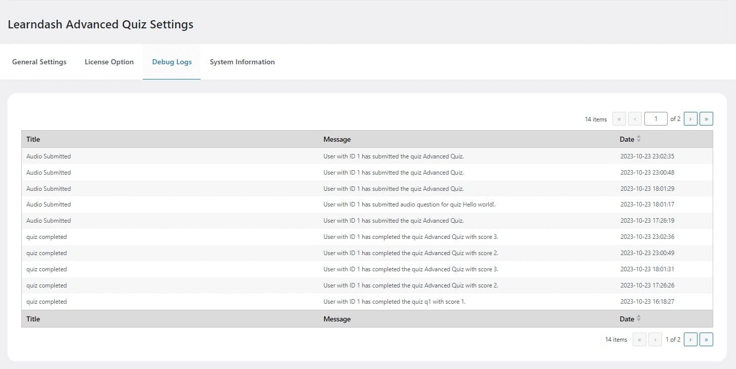 wpinnovators product advanced quizzes for learndash debug logs image wpinnovators product advanced quizzes for learndash debug logs image