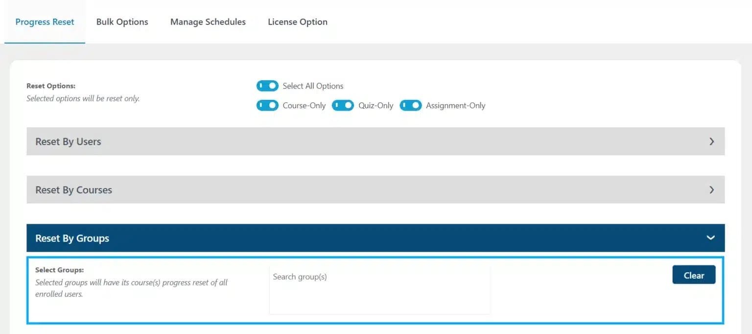 wpinnovators product progress reset for learndash reset by groups select groups image wpinnovators product progress reset for learndash reset by groups select groups image