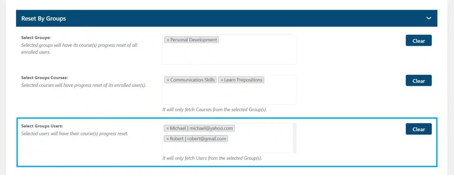 wpinnovators product progress reset for learndash reset by groups select groups users image wpinnovators product progress reset for learndash reset by groups select groups users image