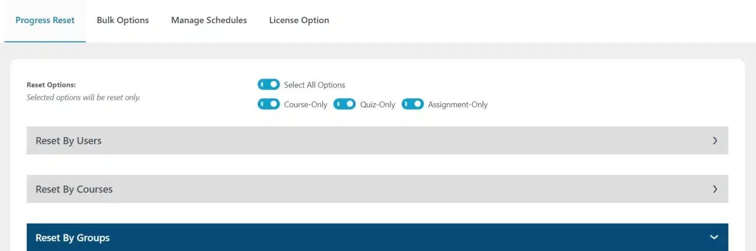 wpinnovators product progress reset for learndash reset options image wpinnovators product progress reset for learndash reset options image