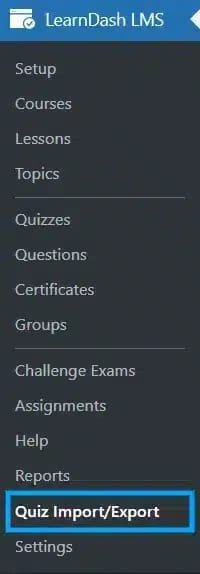 wpinnovators product quiz import export for learndash main menu image wpinnovators product quiz import export for learndash main menu image