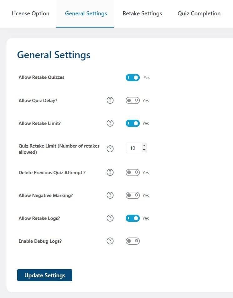 wpinnovators product retake quiz for learndash general settings image wpinnovators product retake quiz for learndash general settings image
