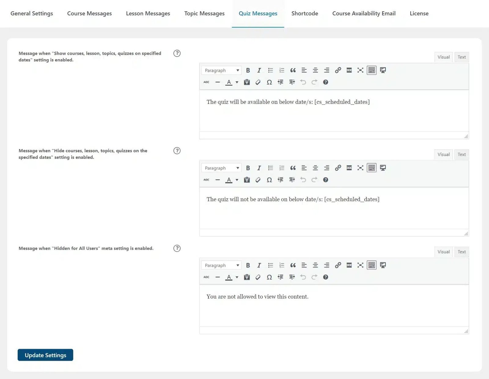 wpinnovators product access scheduler for learndash quiz messages image wpinnovators product access scheduler for learndash quiz messages image
