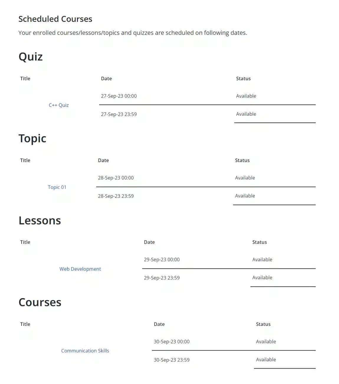 wpinnovators product access scheduler for learndash widget frontend image wpinnovators product access scheduler for learndash widget frontend image