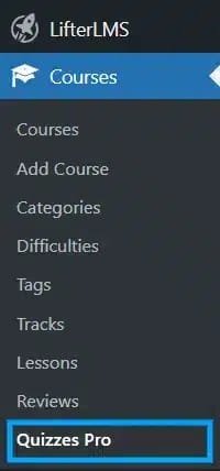 wpinnovators product advanced questions for lifterlms main menu image