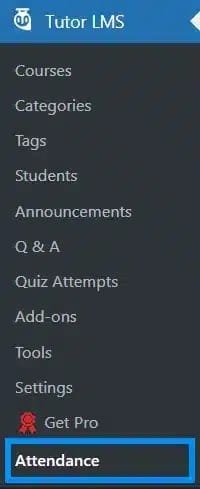 wpinnovators product attendance management for tutorlms main menu image wpinnovators product attendance management for tutorlms main menu image