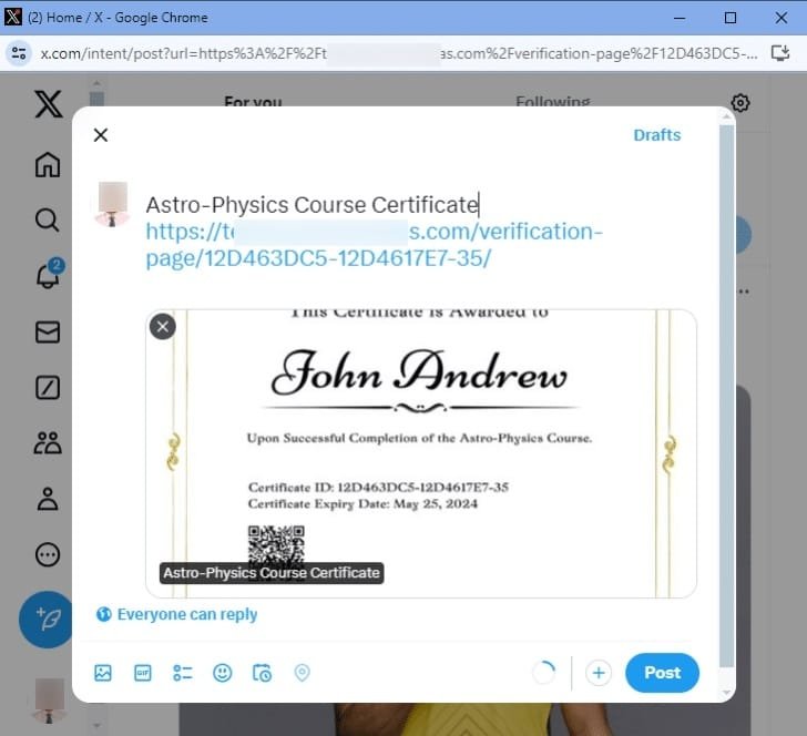 wpinnovators product certificate verify and share for learndash twitter x sharing image wpinnovators product certificate verify and share for learndash twitter x sharing image