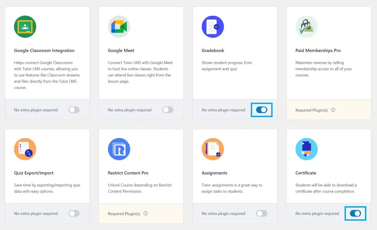 wpinnovators product multi certificates for tutorlms gradebook and certificate module settings image wpinnovators product multi certificates for tutorlms gradebook and certificate module settings image