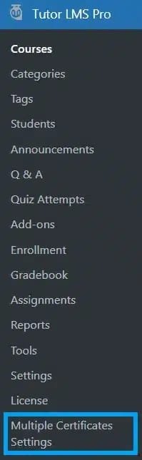 wpinnovators product multi certificates for tutorlms main menu image wpinnovators product multi certificates for tutorlms main menu image