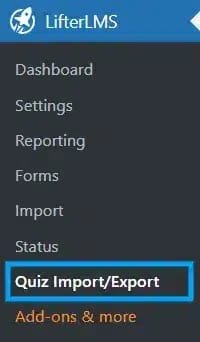wpinnovators product quiz import export for lifterlms main menu image