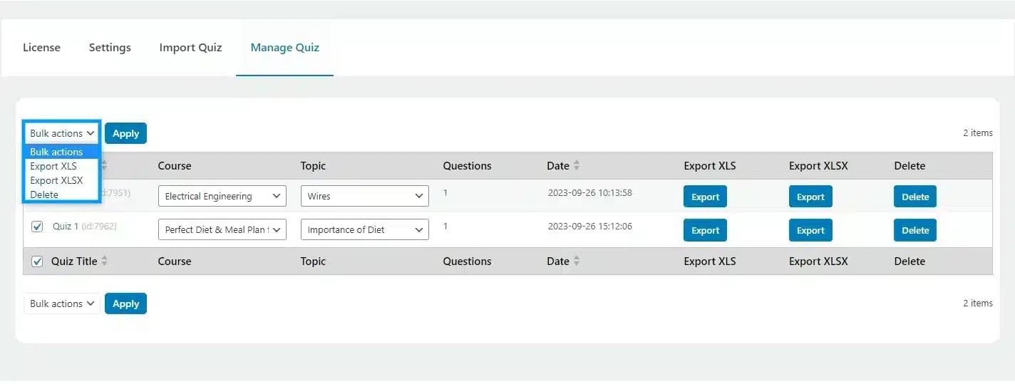 wpinnovators product quiz import export for tutorlms bulk actions image wpinnovators product quiz import export for tutorlms bulk actions image