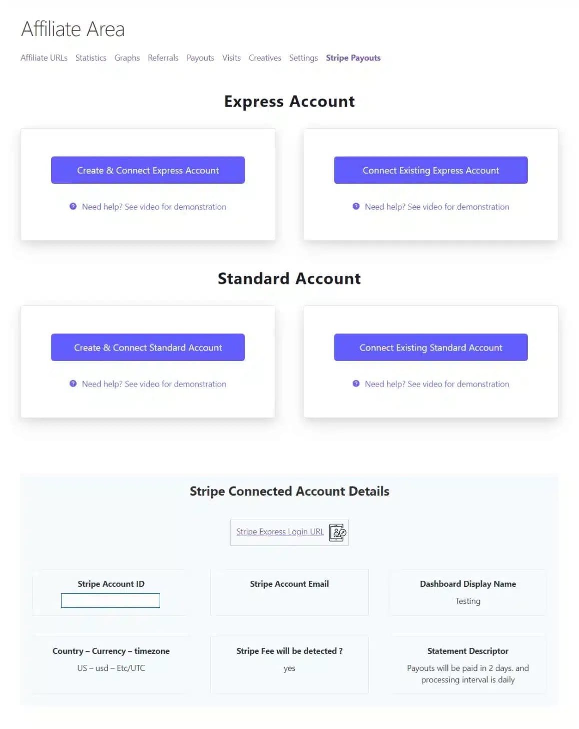 wpinnovators product stripe payout for affiliatewp disconnected stripe account image