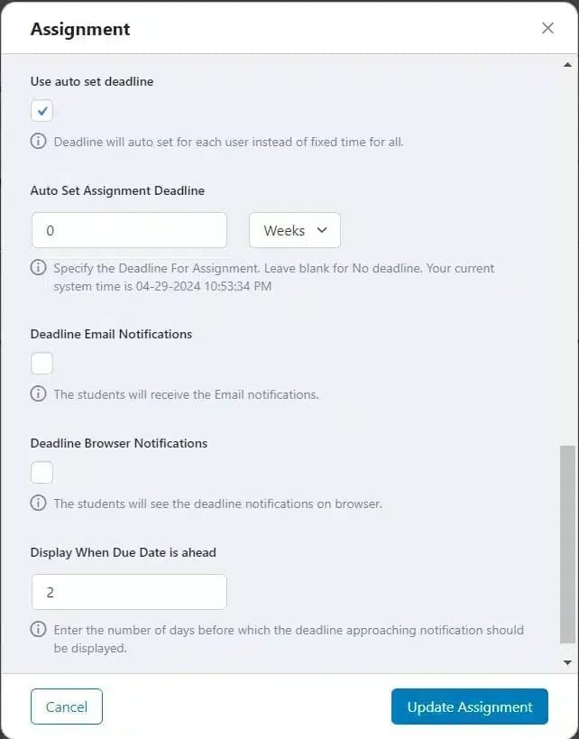 wpinnovators product assignment deadline for tutorlms deadline settings image wpinnovators product assignment deadline for tutorlms deadline settings image