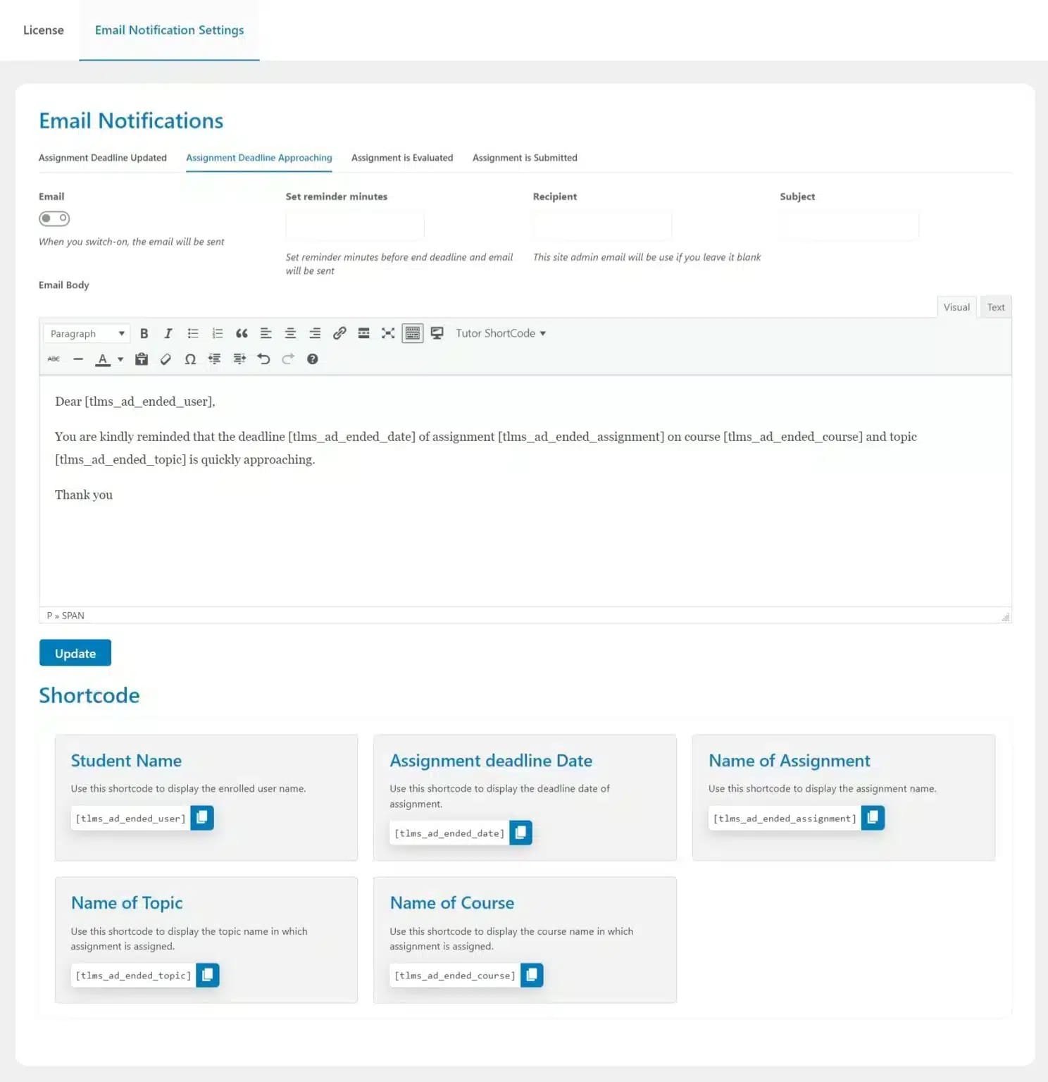 wpinnovators product assignment deadline for tutorlms email notification settings assignment deadline approaching image wpinnovators product assignment deadline for tutorlms email notification settings assignment deadline approaching image