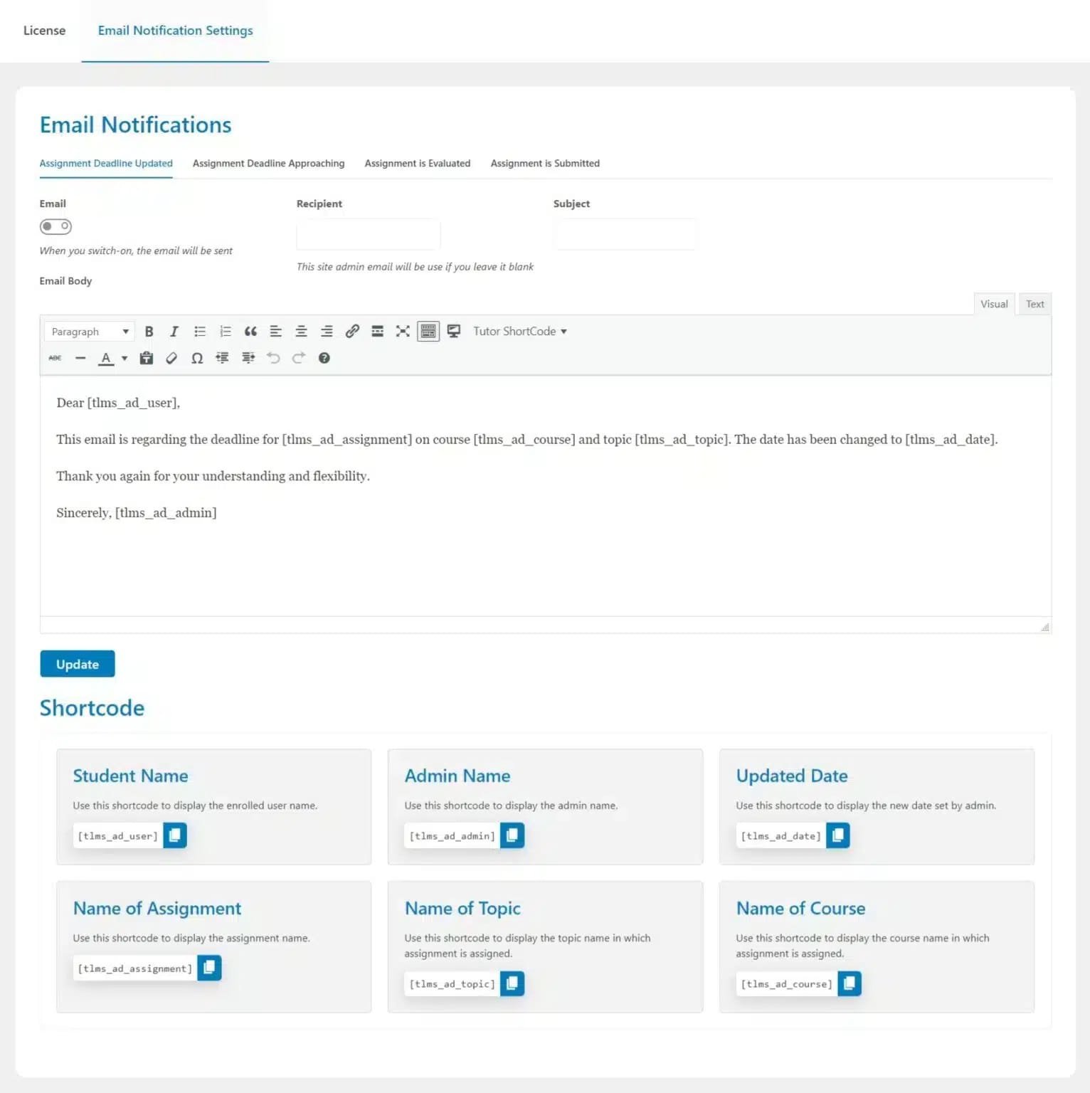 wpinnovators product assignment deadline for tutorlms email notification settings assignment deadline updated image wpinnovators product assignment deadline for tutorlms email notification settings assignment deadline updated image