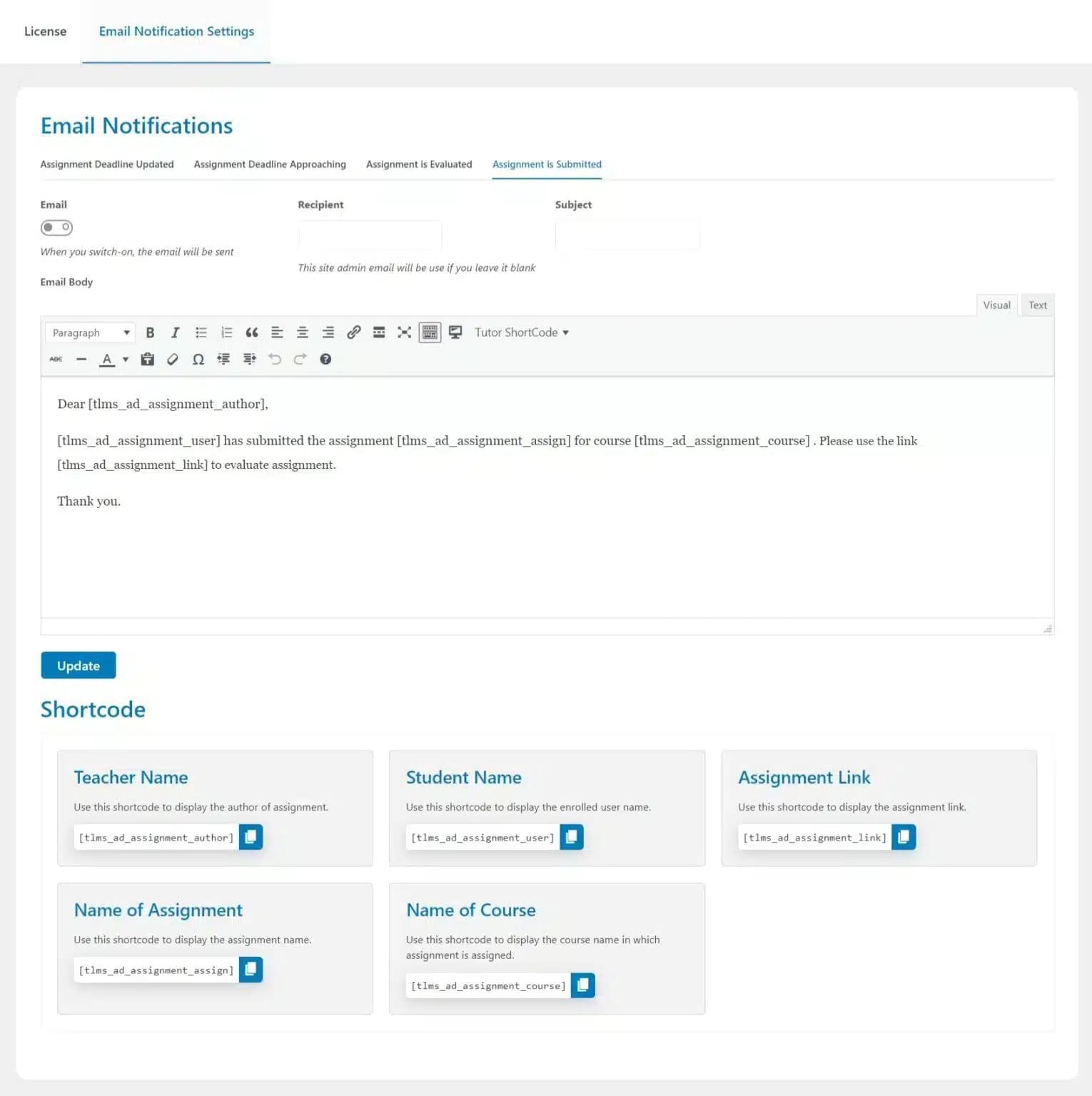 wpinnovators product assignment deadline for tutorlms email notification settings assignment is submitted image wpinnovators product assignment deadline for tutorlms email notification settings assignment is submitted image