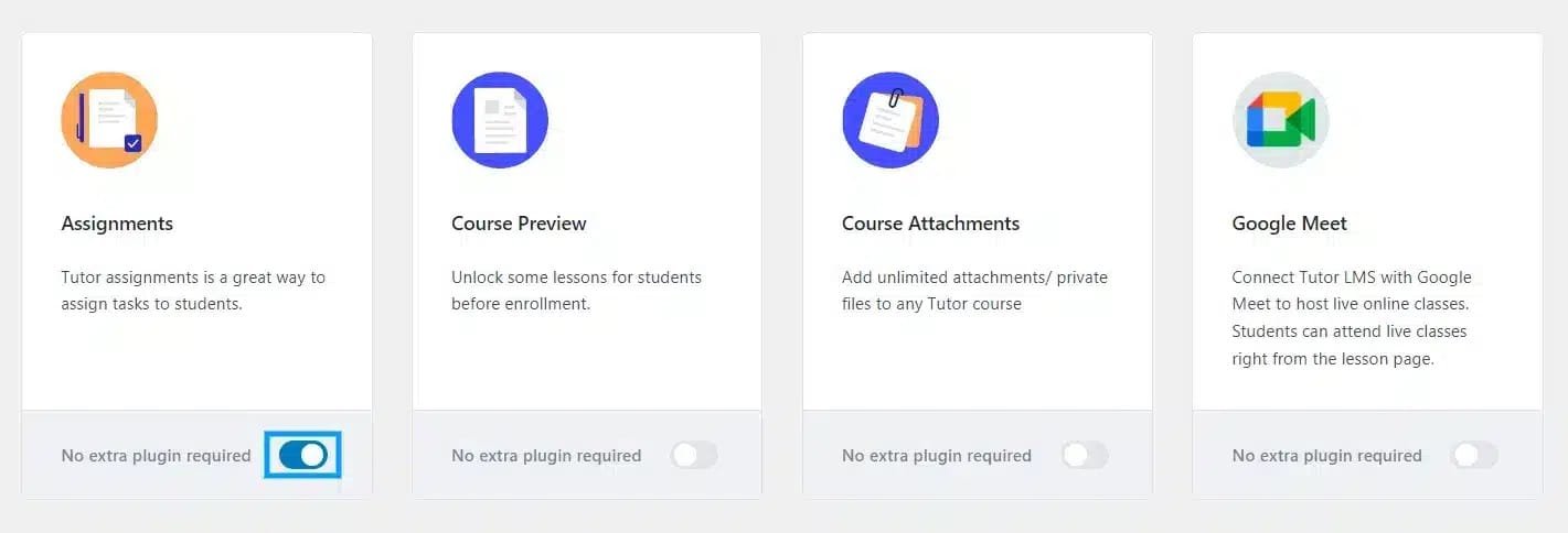 wpinnovators product audio assignment for tutorlms assignments module settings image