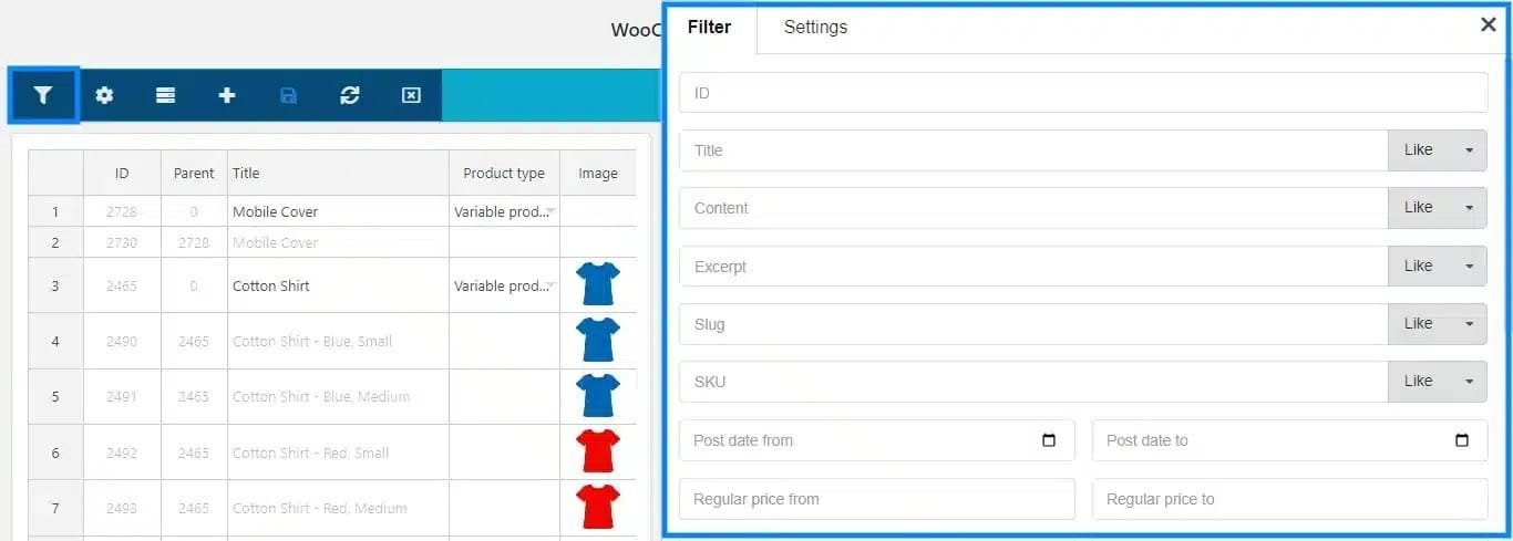 wpinnovators product products bulk editor for woocommerce filter the product image