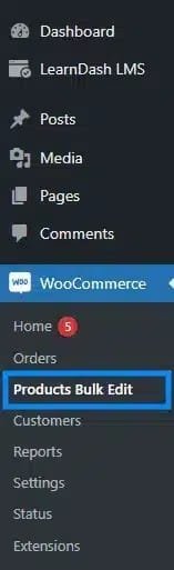 wpinnovators product products bulk editor for woocommerce main menu image