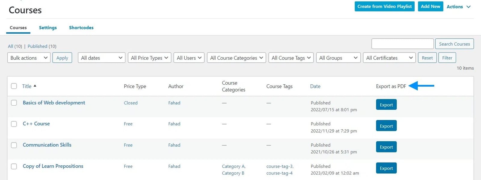 wpinnovators product course pdf generator for learndash courses export as pdf image