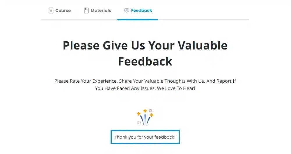 wpinnovators product student feedback for learndash feedback submission message image wpinnovators product student feedback for learndash feedback submission message image