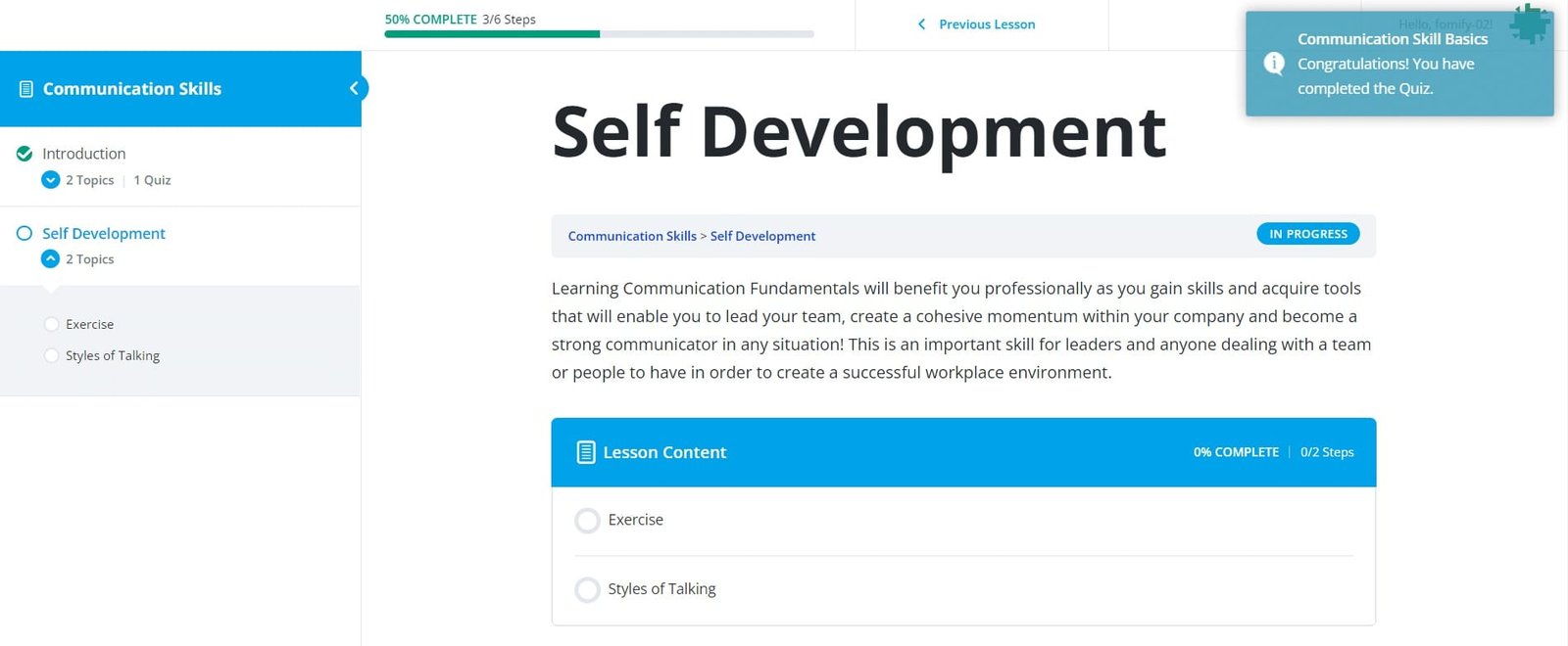 wpinnovators product student notifications for learndash quiz notification completed frontend image