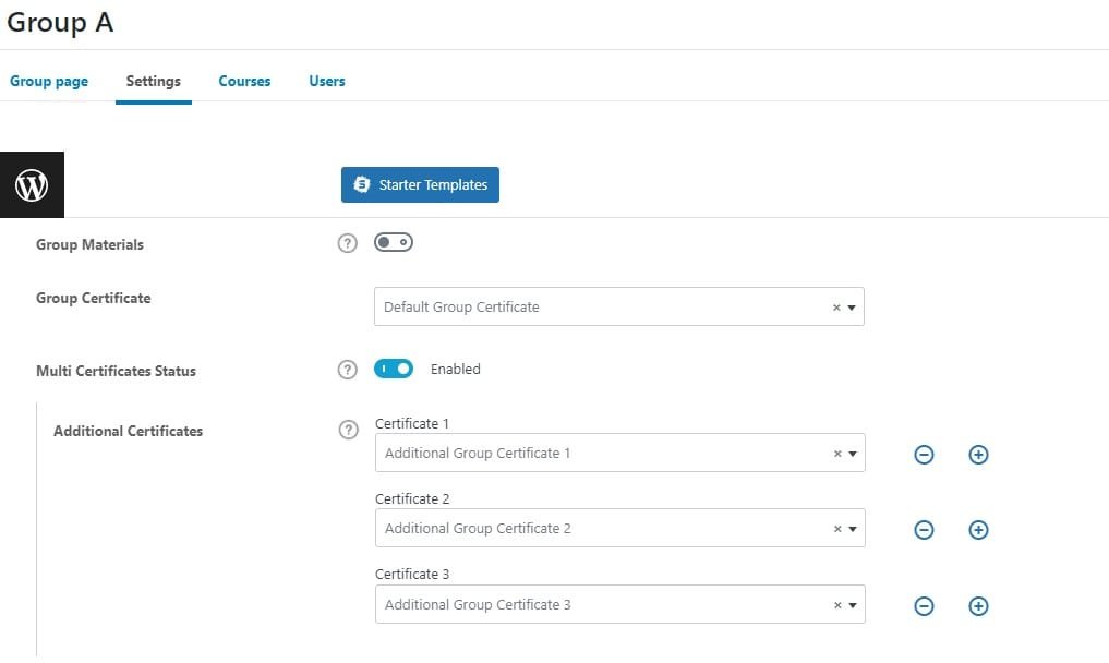 wpinnovators product multi certificates for learndash group backend image